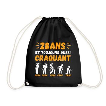 28 Ans Toujours Aussi Craquant Humour Crac - Sac de sport léger - noir - Devant