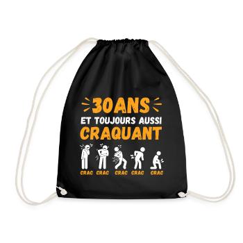 30 Ans Toujours Aussi Craquant Humour Crac - Sac de sport léger - noir - Devant