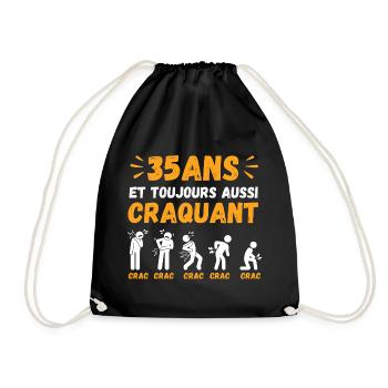 35 Ans Toujours Aussi Craquant Humour Crac - Sac de sport léger - noir - Devant
