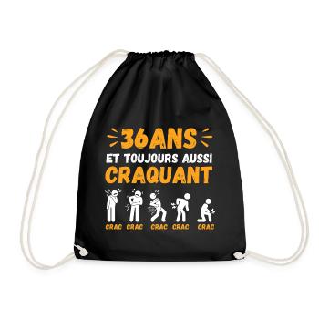 36 Ans Toujours Aussi Craquant Humour Crac - Sac de sport léger - noir - Devant
