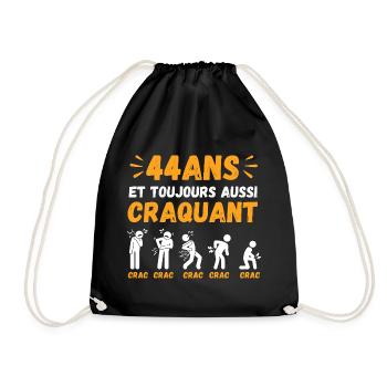 44 Ans Toujours Aussi Craquant Humour Crac - Sac de sport léger - noir - Devant