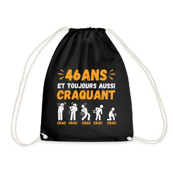 46 Ans Toujours Aussi Craquant Humour Crac - Sac de sport léger - noir - Devant