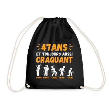 47 Ans Toujours Aussi Craquant Humour Crac - Sac de sport léger - noir - Devant
