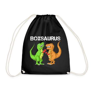 Boxe Saurus Dinosaure Drôle de T-Rex Combattant de gym - Sac de sport léger - noir - Devant