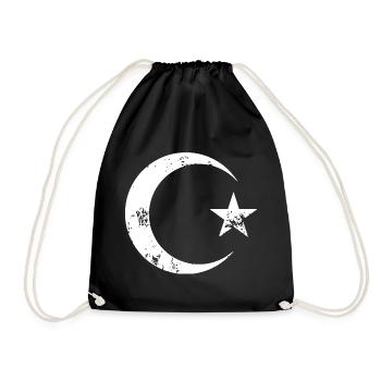 Lunar Crescent Night Sky - Drawstring Bag - black - Front