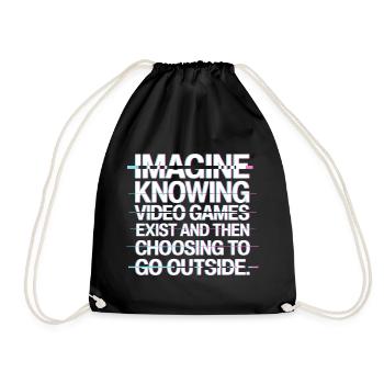 Imaginez que les jeux vidéo existent PC Gamer Gaming Zocker - Sac de sport léger - noir - Devant