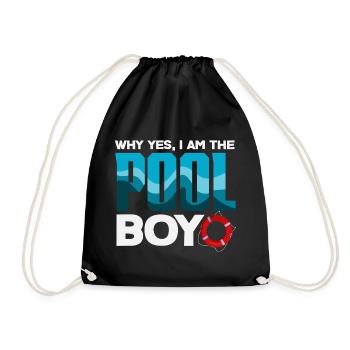 Funny Swimmers Sayings & Swimming Club Design - Drawstring Bag - black - Front