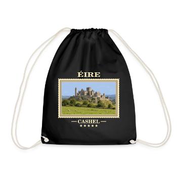 Irland Cashel Vintage Reisemarke - Turnbeutel - Schwarz - Vorne