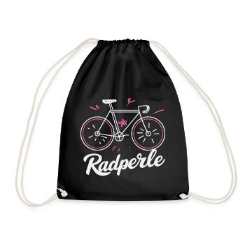 Radperle - Turnbeutel - Schwarz - Vorne