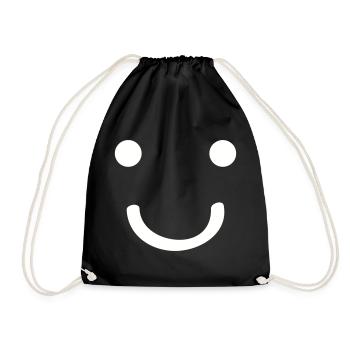 Smileface - Turnbeutel - Schwarz - Vorne