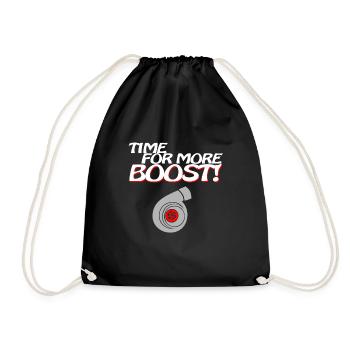 Time for more Boost - Turnbeutel - Schwarz - Vorne
