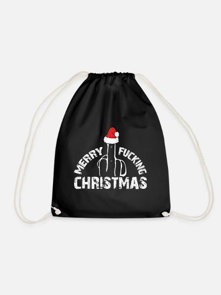 merry fucking christmas - Turnbeutel - Schwarz