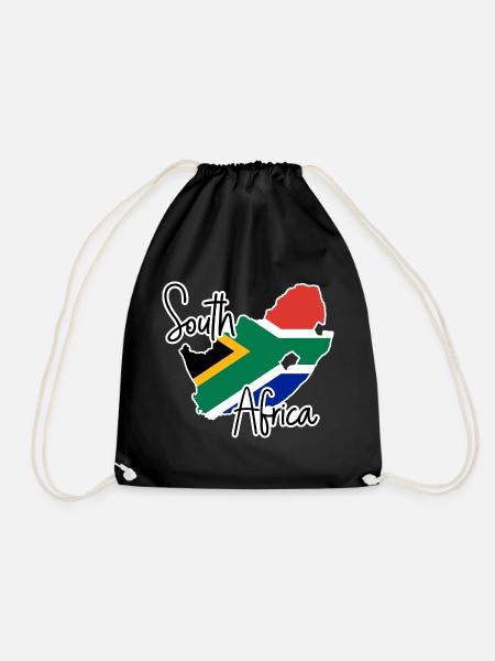 South Africa - Drawstring Bag - black