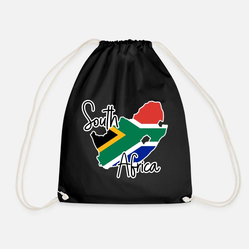 Südafrika - Turnbeutel - Schwarz
