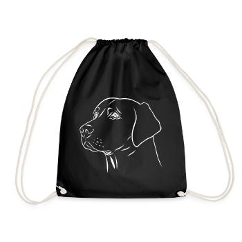 Labrador Retriever Portrait - Drawstring Bag - black - Front