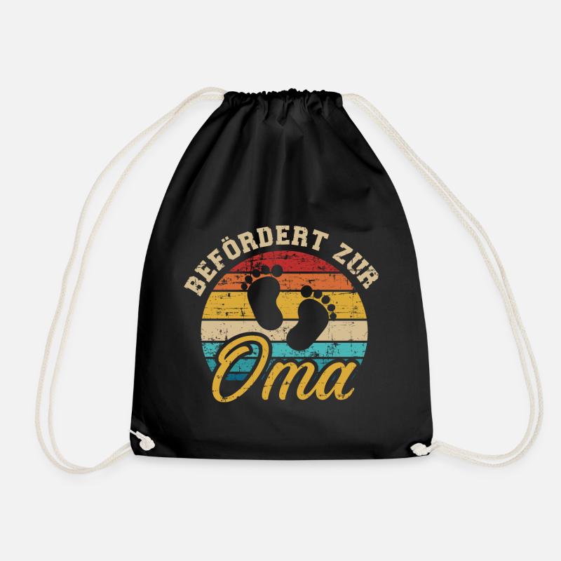 Oma - Turnbeutel - Schwarz
