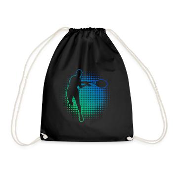 Tennis Men's Women's Tennis Playing Tennis - Drawstring Bag - black - Front