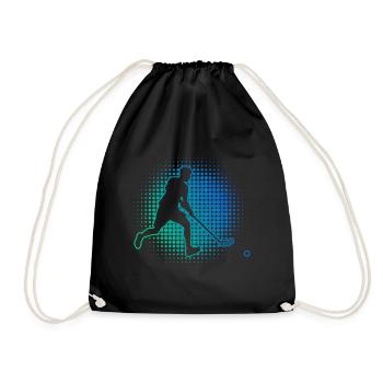 Floorball Innebandy Floorball Hockey Men - Drawstring Bag - black - Front