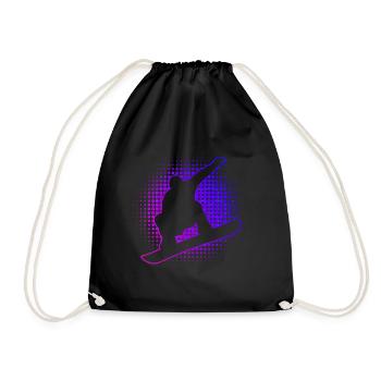 Snowboard hommes snowboard femmes snowboarders - Sac de sport léger - noir - Devant
