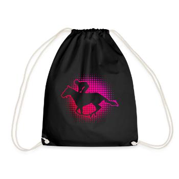 Riders Dressour Racing Equestrian Sports Men - Drawstring Bag - black - Front