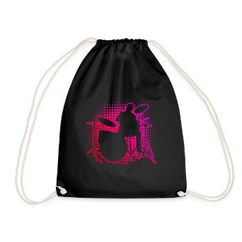 Schlagzeugspieler Batteur Batterie Kit Schlagzeuger - Sac de sport léger - noir - Devant