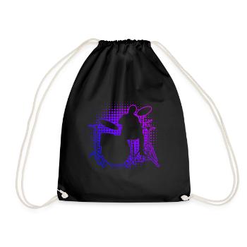 Kit de batterie Femmes Batteur Batteur Percussionniste - Sac de sport léger - noir - Devant