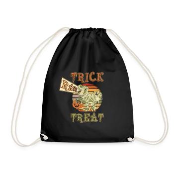 Halloween Trick Rawr Treat Dino Dinosaur Dicton - Sac de sport léger - noir - Devant