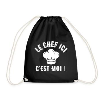 cuisinier, fan de cuisine, chef de cuisine - Sac de sport léger - noir - Devant