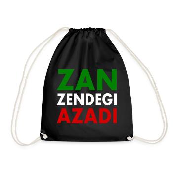 Zan zendegi azadi women life freedom - Turnbeutel - Schwarz - Vorne