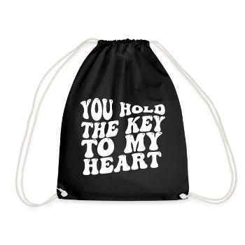 You Hold The Key To My Heart - Drawstring Bag - black - Front