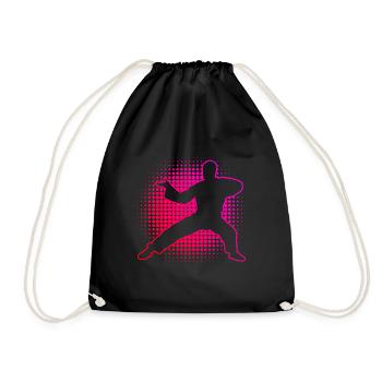 Kung Fu Wushu Kungfu Arts martiaux féminins - Sac de sport léger - noir - Devant