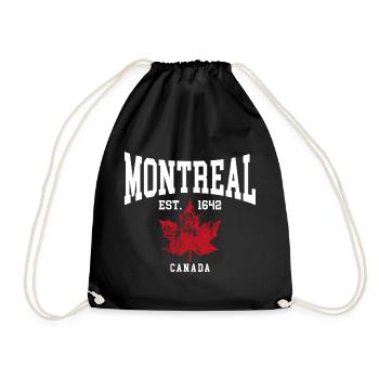 Montreal - Drawstring Bag - black - Front