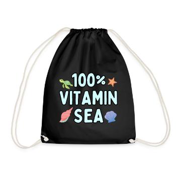 100 Percent Vitamin Sea - Drawstring Bag - black - Front