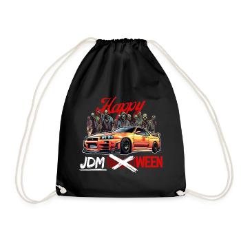 Jdm Halloween edition / Tuning Mechanic Costume - Drawstring Bag - black - Front