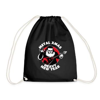 Père Noël Heavy Metal & Bonne Année - Sac de sport léger - noir - Devant