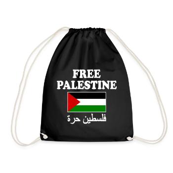 Free palestine - Drawstring Bag - black - Front