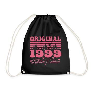 Geschenk zum 25-jährigen Jubiläum der Damen 1999 | Jahrgang 1999 - Turnbeutel - Schwarz - Vorne