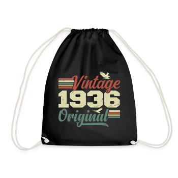 Vintage 1936 Cadeau Anniversaire 1936 Retro - Sac de sport léger - noir - Devant