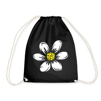 Daisy Boho prairie plantes Nature symbole - Sac de sport léger - noir - Devant