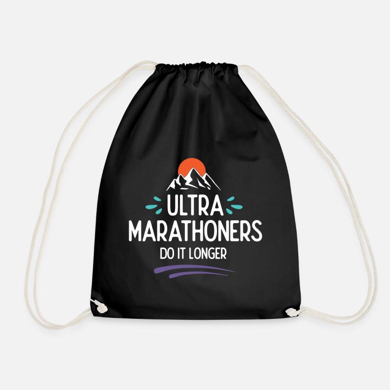 Ultra-Marathonläufer machen es länger - Turnbeutel - Schwarz