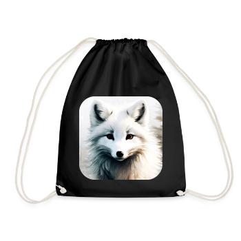 Cool Polar Fox - Drawstring Bag - black - Front
