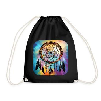 Spiritual Dream Catcher - Drawstring Bag - black - Front