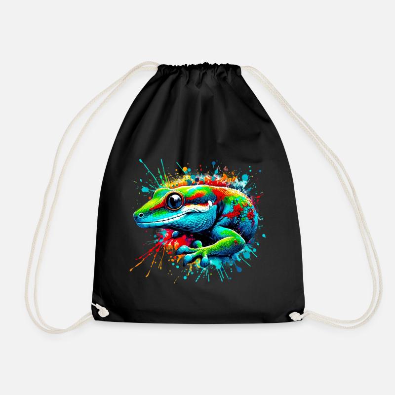 Gecko - Turnbeutel - Schwarz