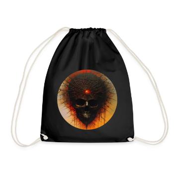 Dark Horror Skull - Drawstring Bag - black - Front