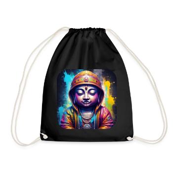 Mystical Spiritual Buddha - Drawstring Bag - black - Front