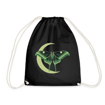 Lunar Moth Actias Luna - Turnbeutel - Schwarz - Vorne