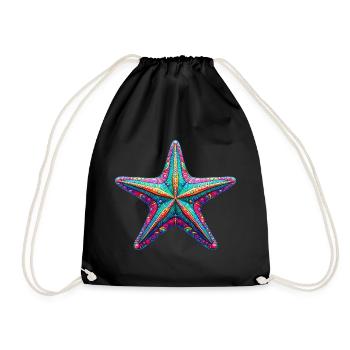 Starfish - Drawstring Bag - black - Front