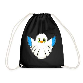 Bird Halloween Ghost - Drawstring Bag - black - Front