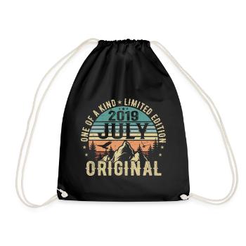 July 2019 Birthday July 2019 Birthday Gift - Drawstring Bag - black - Front