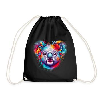 Koala - Drawstring Bag - black - Front
